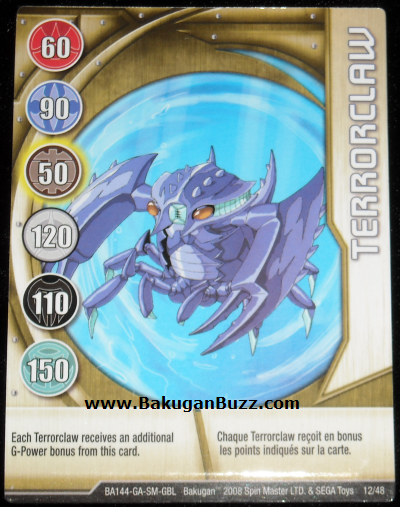 Terrorclaw 12 48 Bakugan 1 48 Card Set
